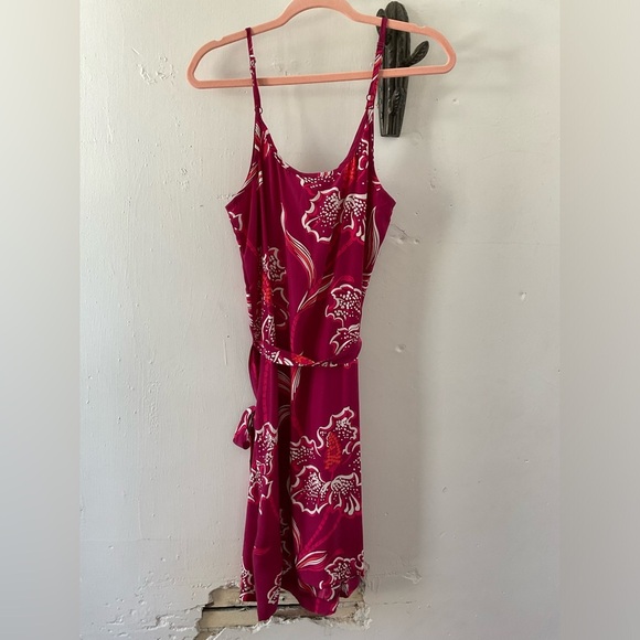 Lucky Silk Pink Dress with Tie - Picture 2 of 3